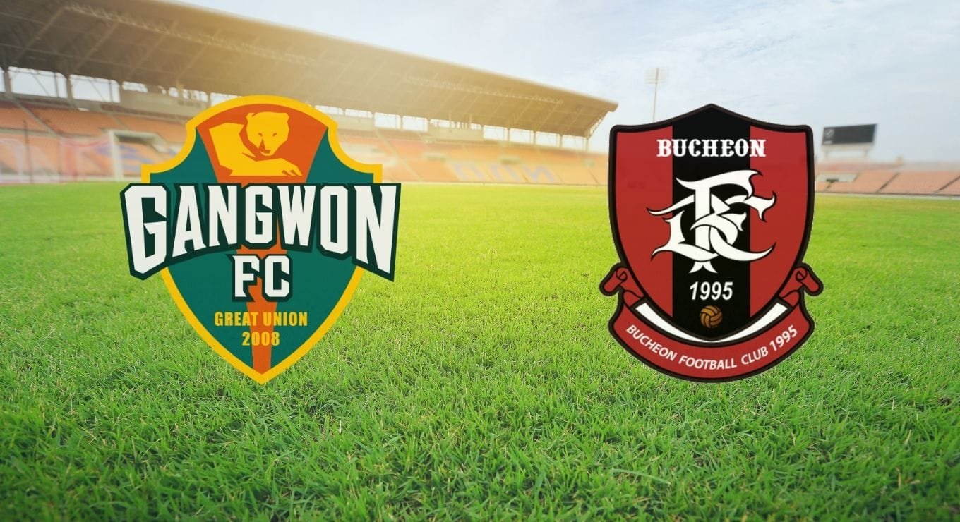 강원FC vs 부천FC1995 상대 전적을 보여주는 두 팀 엠블럼
