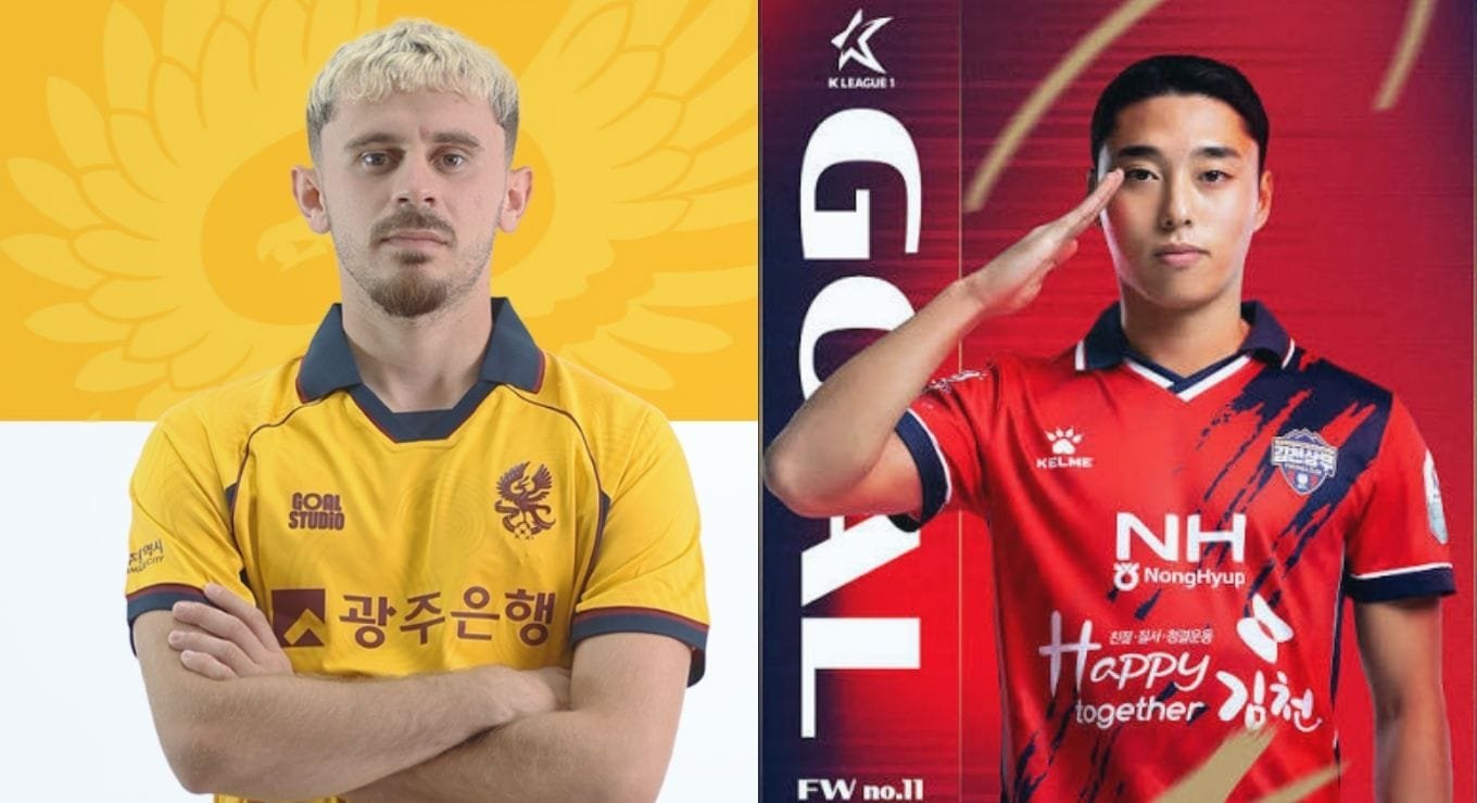 광주FC vs 김천상무 FC 상대 전적을 나타내는 양 팀 선수 이미지