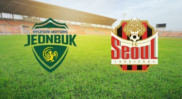 전북 현대 모터스 vs FC서울 상대 전적을 나타낸 두 팀 엠블럼