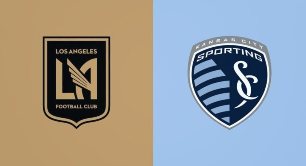 7월 26일 MLS 경기 LAFC vs 스포팅 캔자스시티 구단 로고