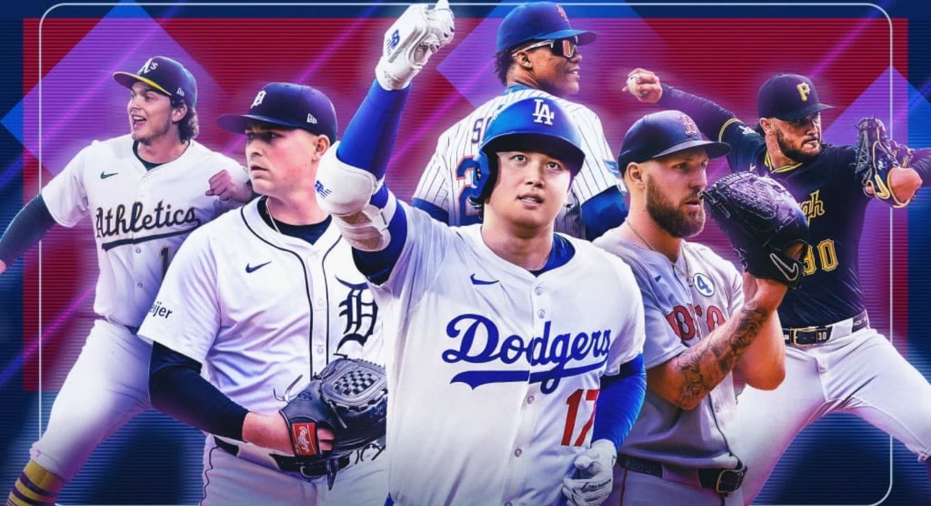 7월 27일 MLB 주요 경기 분석을 나타낸 여러 구단 선수들의 모습