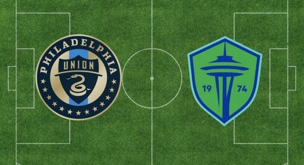 7월 26일 MLS 경기 필라델피아 유니언 vs 시애틀 사운더스 구단 로고