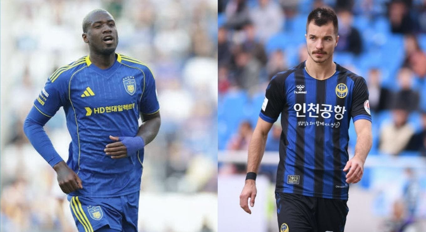 울산HD vs 인천유나이티드 상대 전적을 나타내는 양 팀 선수 이미지